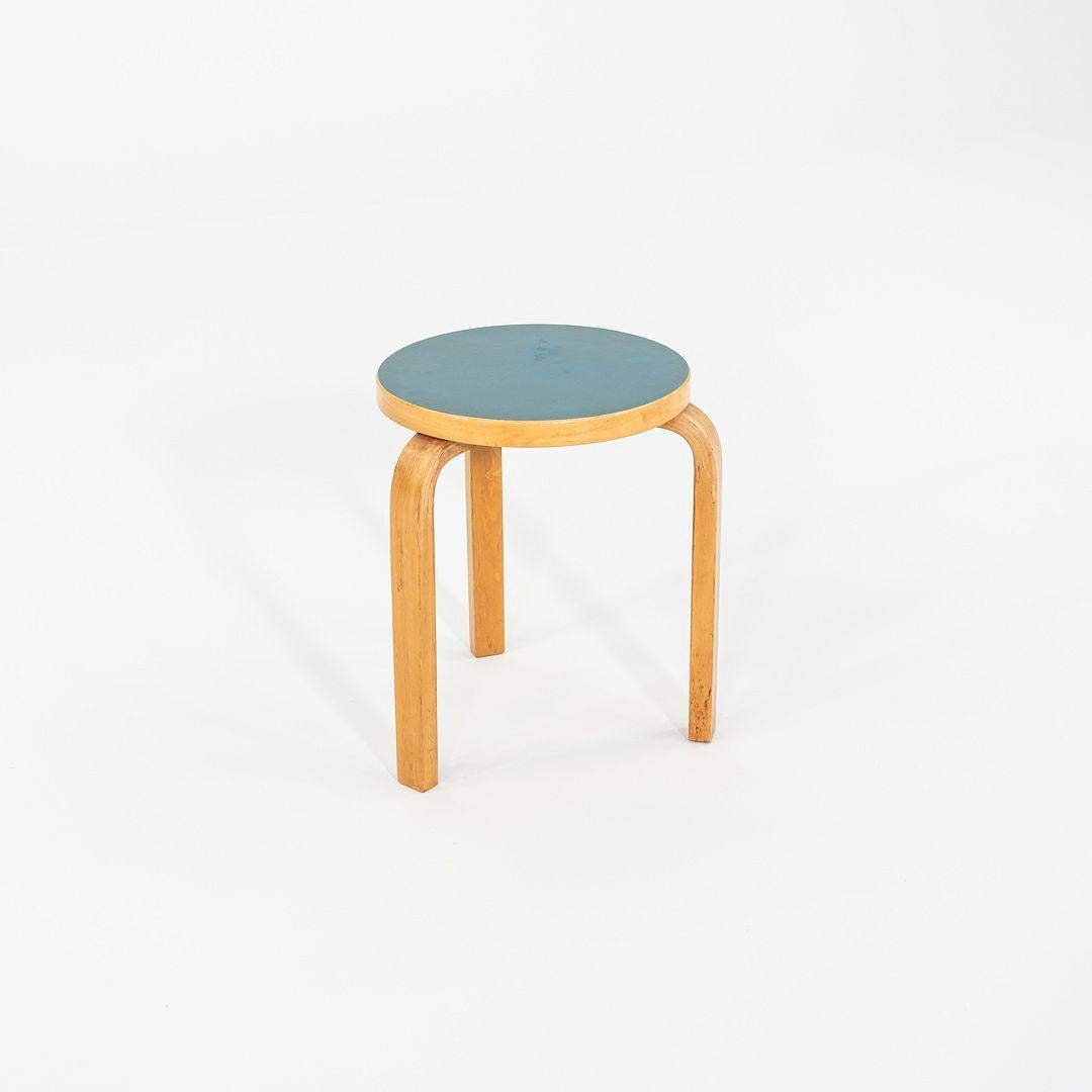 Finnish 1950s Aino and Alvar Aalto for Artek 60 Stool / Side Table in Birch For Sale