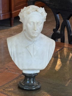 1950s Alabaster Bust of Dante