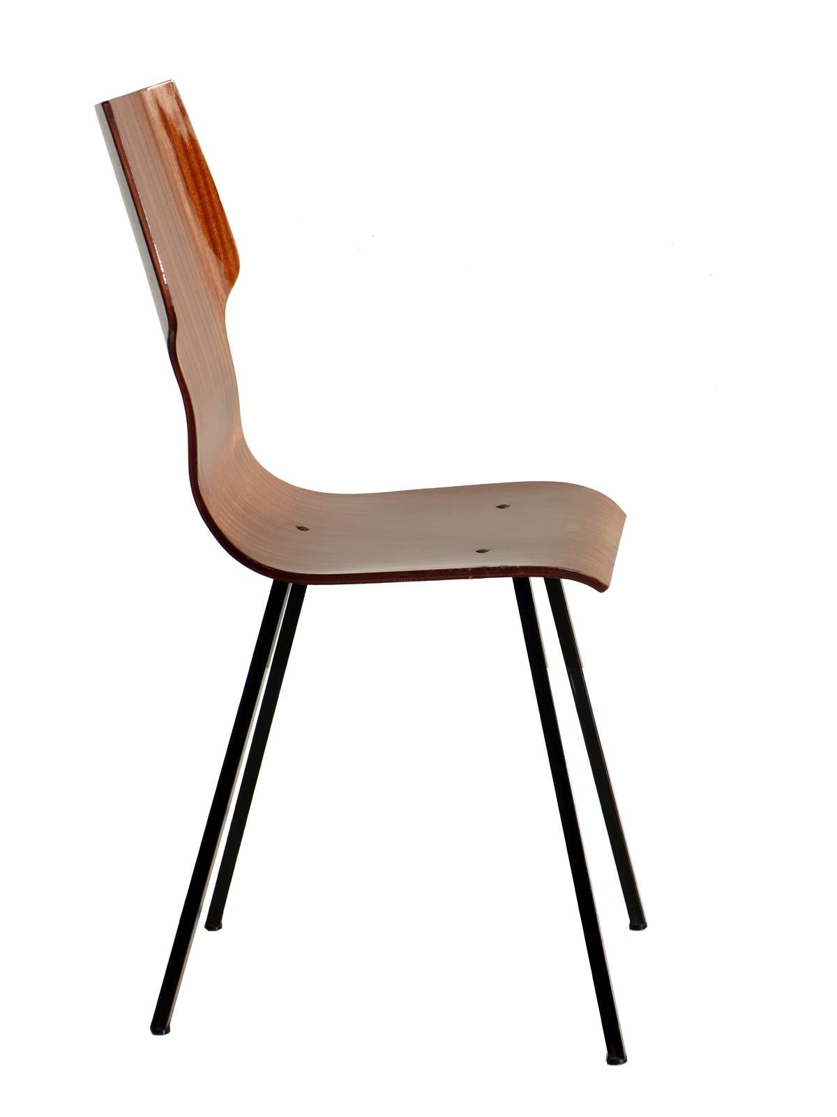 Mid-Century Modern 1950s Aldo Bartolomeo for Stildomus Italian Design Playwood 2 Chairs For Sale