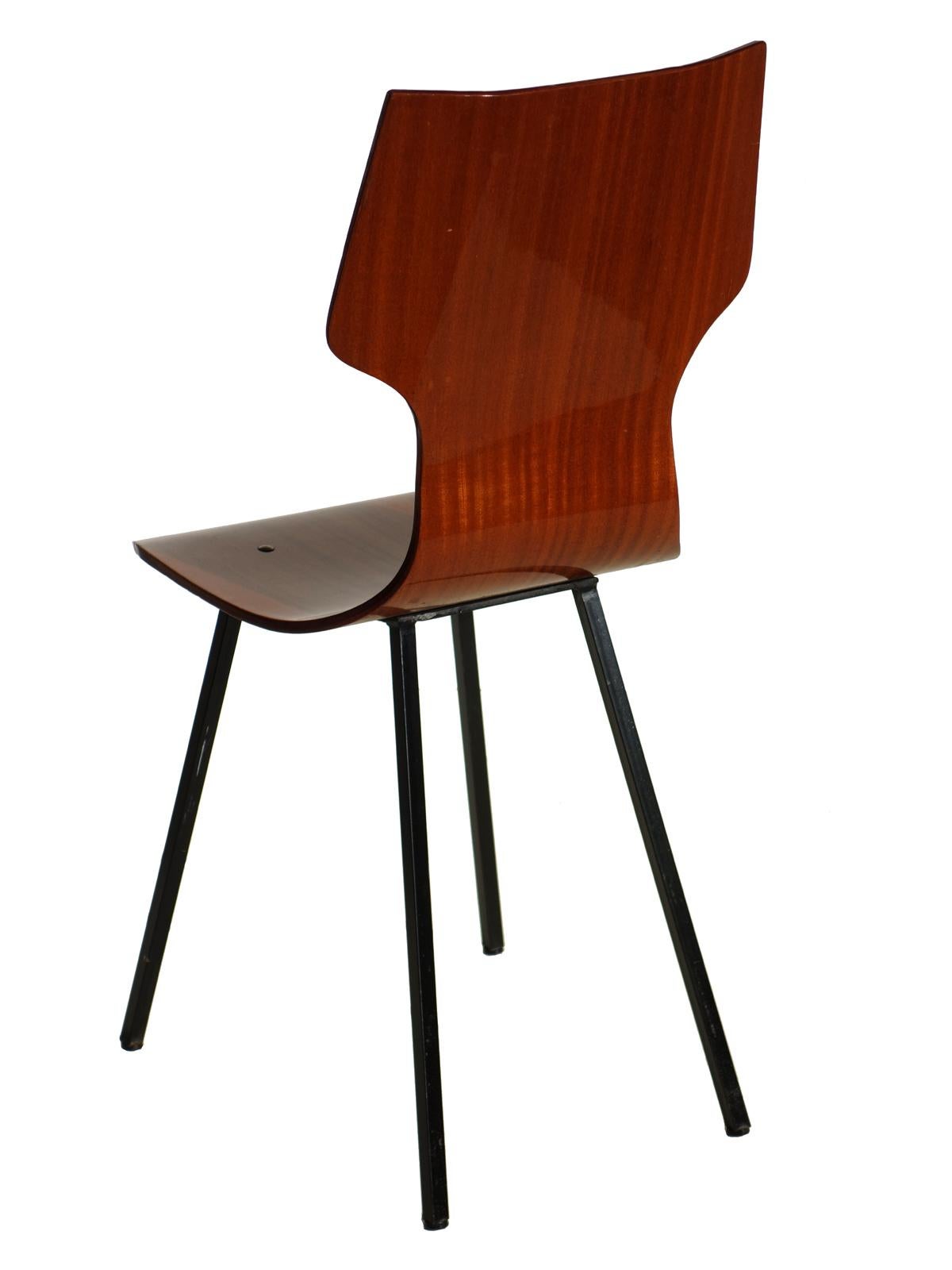 Mid-20th Century 1950s Aldo Bartolomeo for Stildomus Italian Design Playwood 2 Chairs For Sale