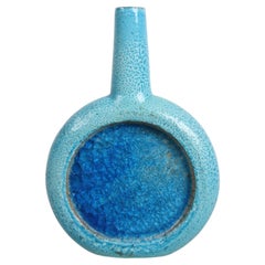 Aldo Londi Bitossi - Italie pour Raymor, 1950 Grand vase en verre fusionné Fritte bleu