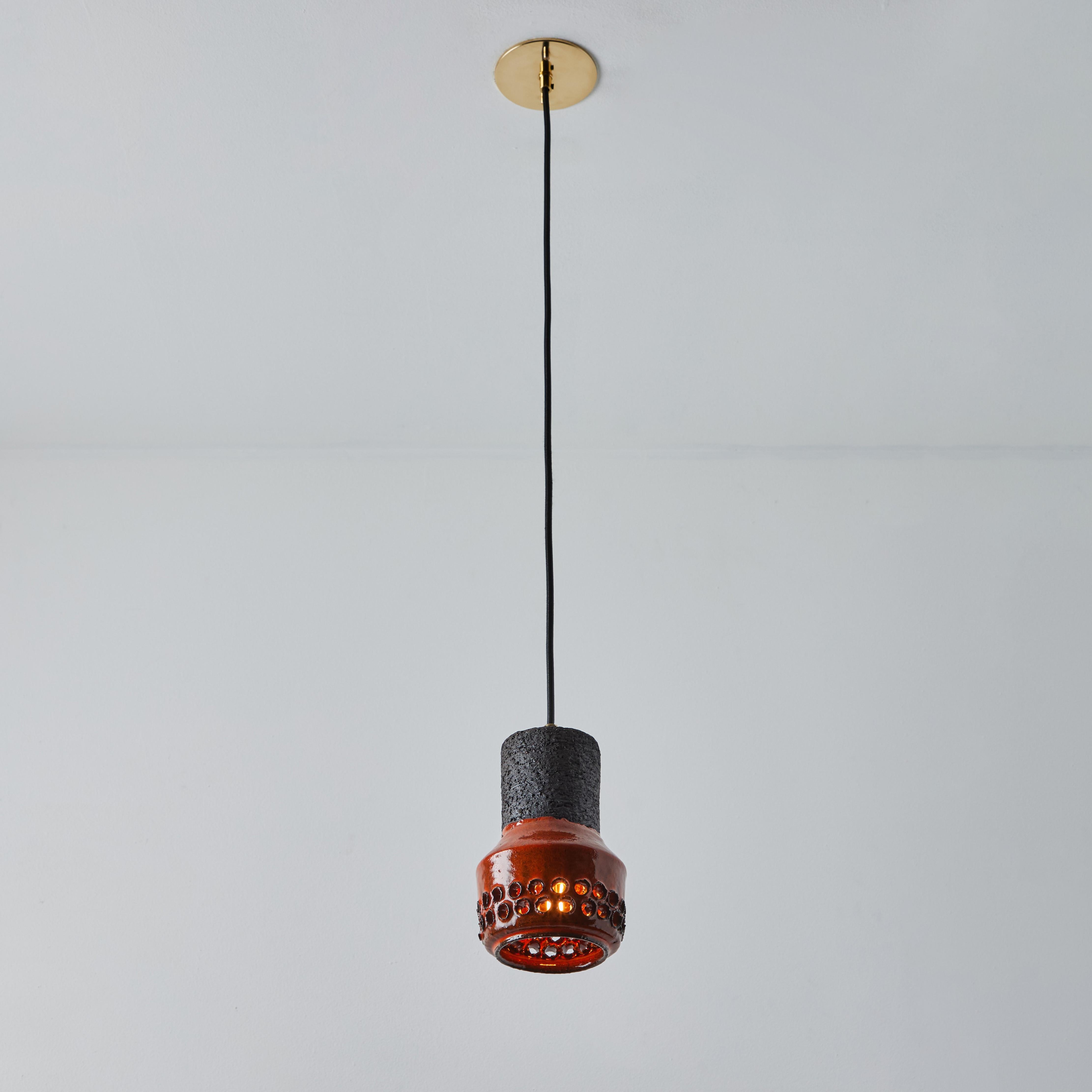 Lampe à suspension en céramique Bitossi des années 1950 d'Aldo Londi pour l'italien Raymor en vente 6