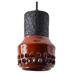 Lampada a sospensione Bitossi in ceramica di Aldo Londi del 1950 per Raymor