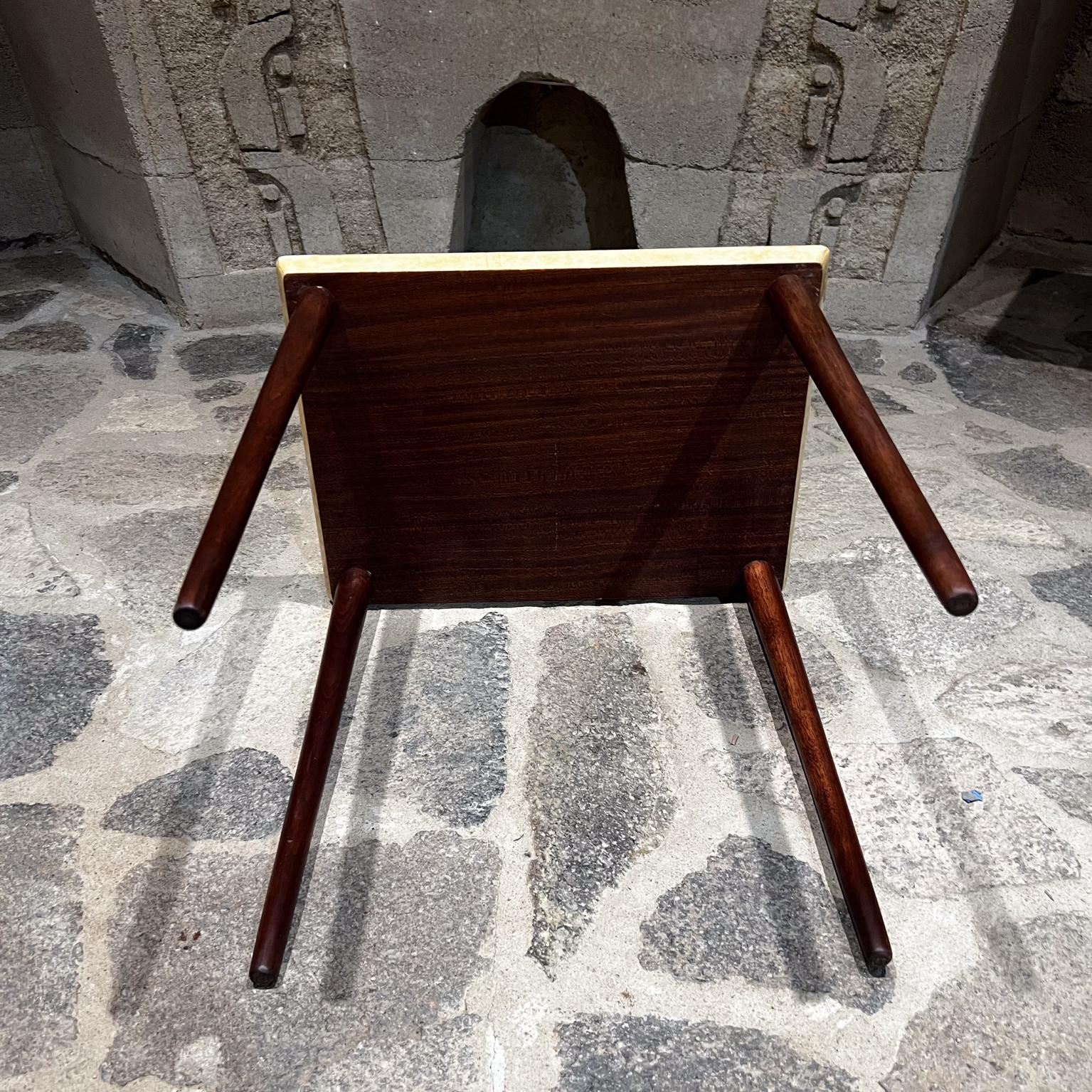  1950s Aldo Tura Fornasetti Art Side Table Goatskin Mahogany Italy For Sale 2