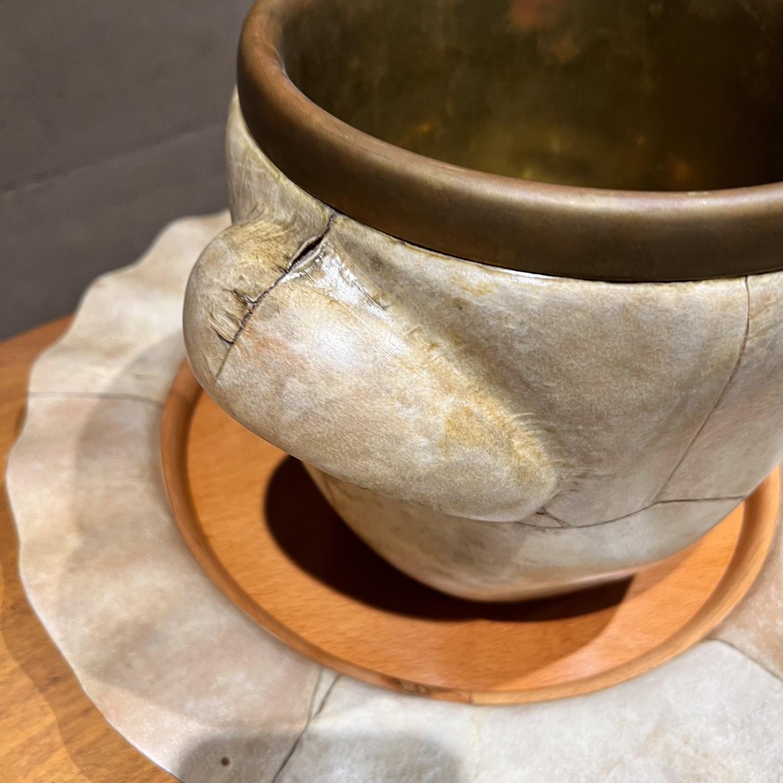 1950s Aldo Tura Goatskin Ice Bucket and Tray Macabo Cusano Milan For Sale 6