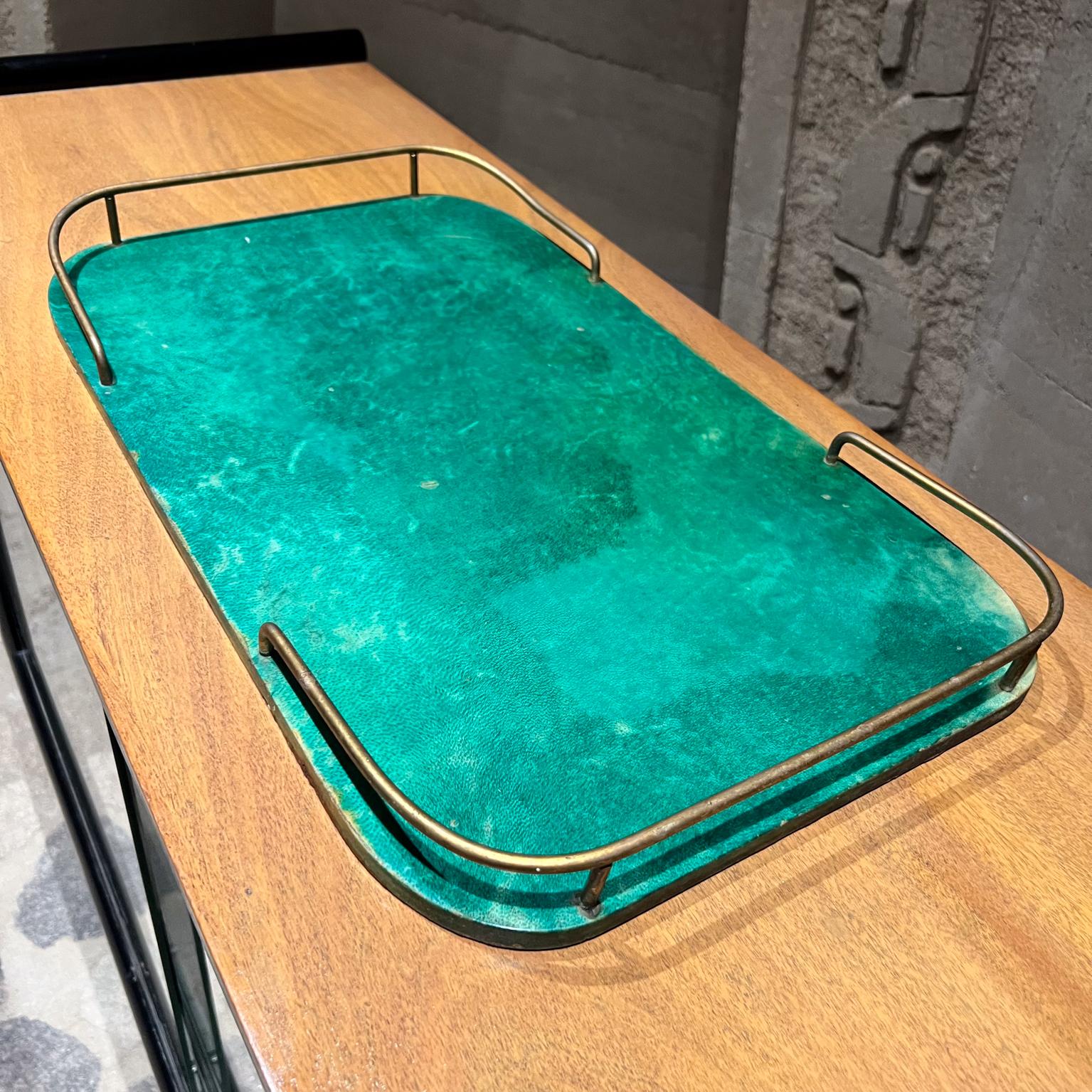 XX secolo Vassoio da portata Greene & Greene di Aldo Tura del 1950 in pelle di capra laccata Milano in vendita
