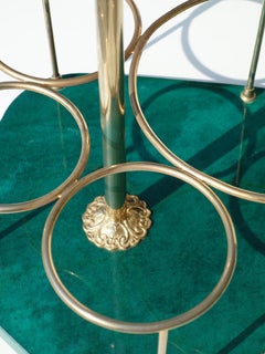1950s Aldo Tura Malachite Goatskin Italian Design Midcentury Bottle Holder