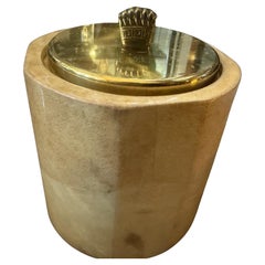 1950s Aldo Tura Mid-Century Modern Goatskin and Brass Ice Bucket