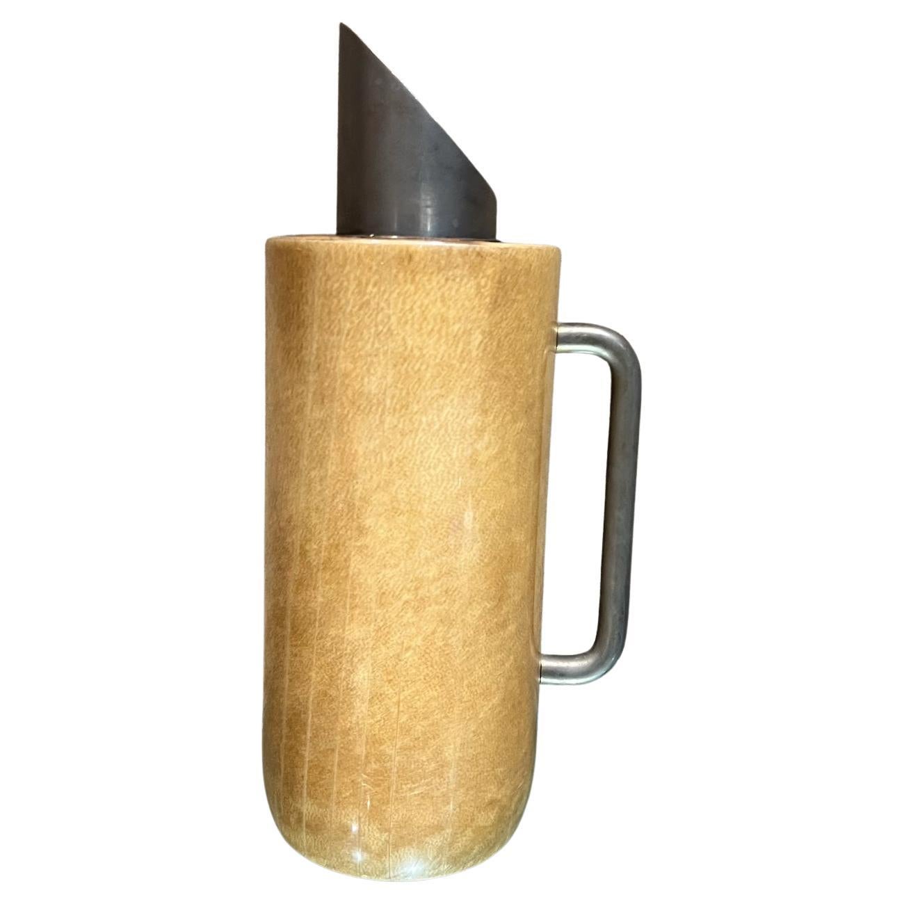 1950s Aldo Tura Modern Pitcher Carafe Thermos Goatskin Italy