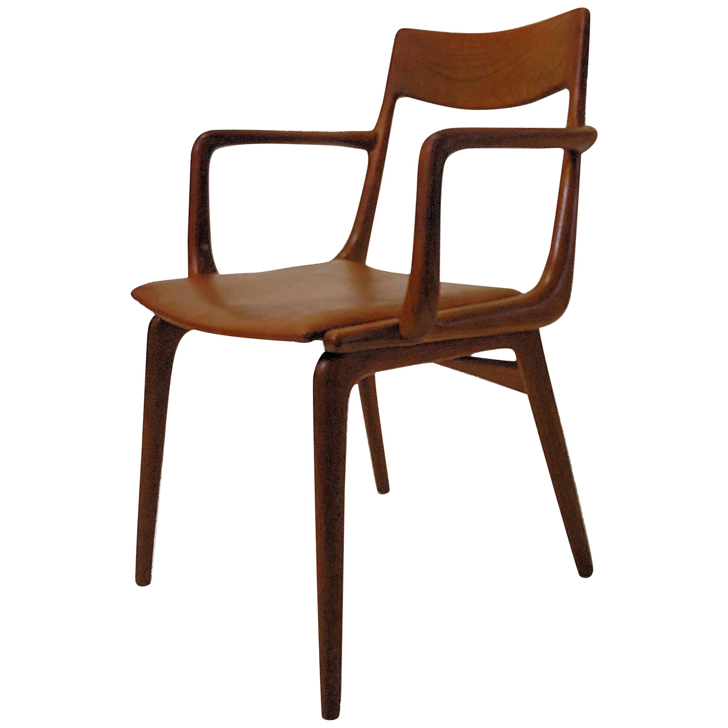 Danish Alfred Christensen Refinished Boomerang Armchairs in Teak, - Custom Upholstery