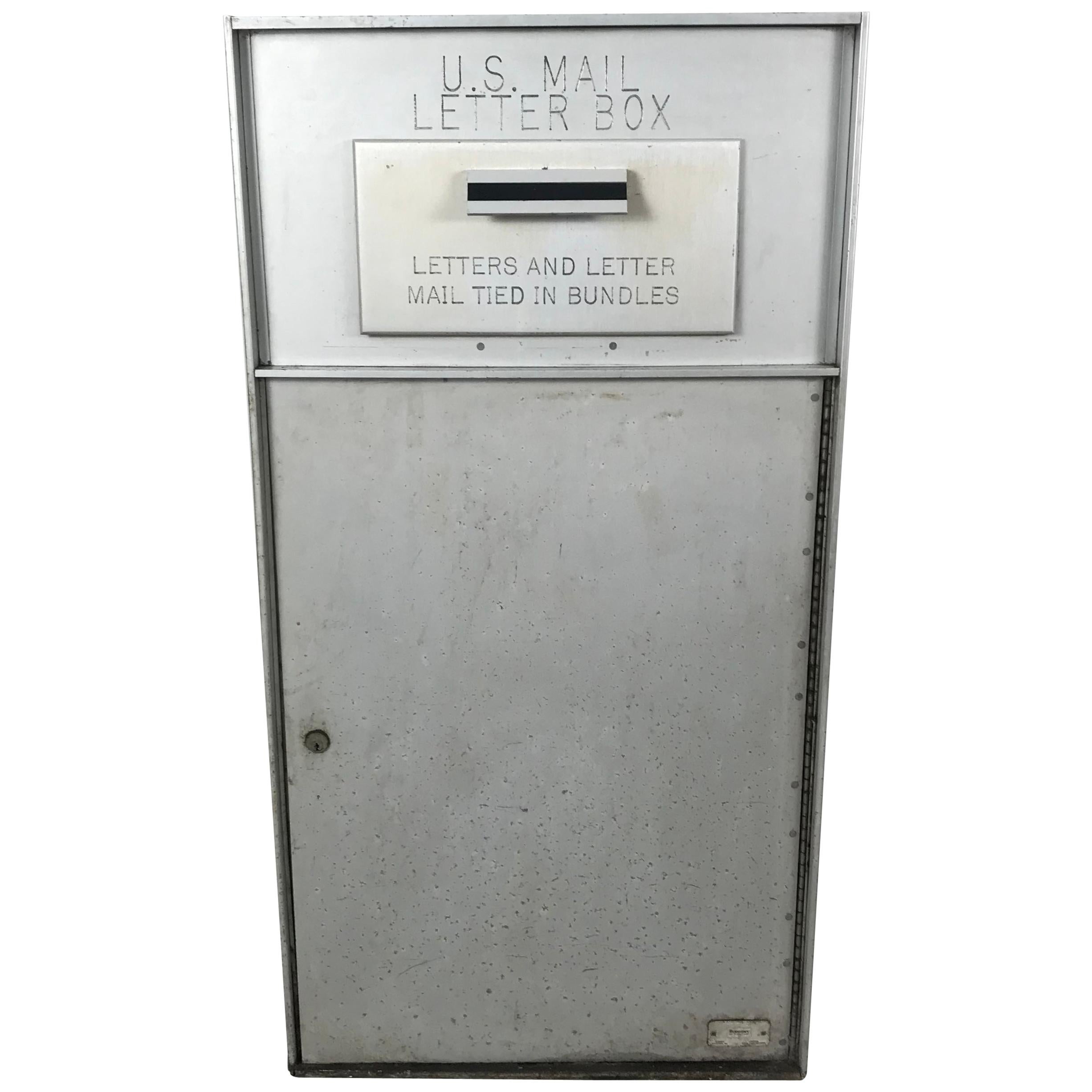 1950s All Aluminum United States Mail Letter Box, Manufactured by Bommer