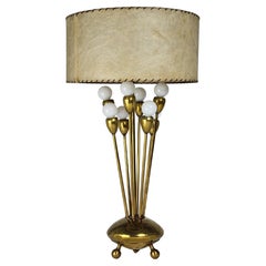 Lampada da tavolo Sputnik in ottone del 1950 di Majestic Lamp Corp , USA