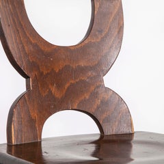 1950s Alsace Regional Oak Dining Chair, Set of Eight