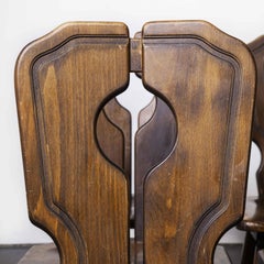 1950's Alsace Regional Open Back Dining Chair, Set of Twelve