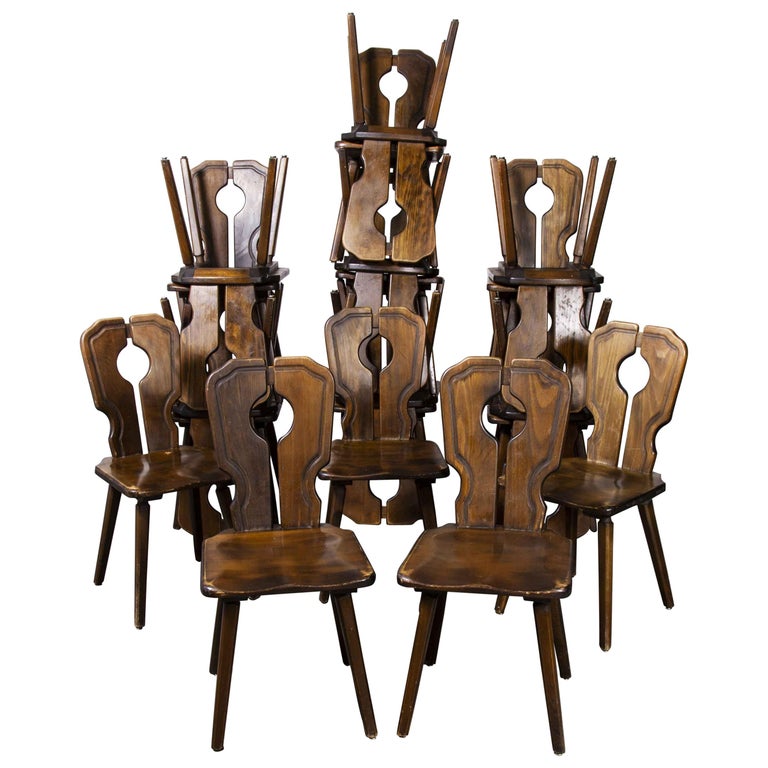 1950's Alsace Regional Open Back Dining Chair, Various Quantities ...