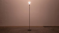 1950s Aluminum and Steel Floor Lamp by German Designer Otl Aicher
