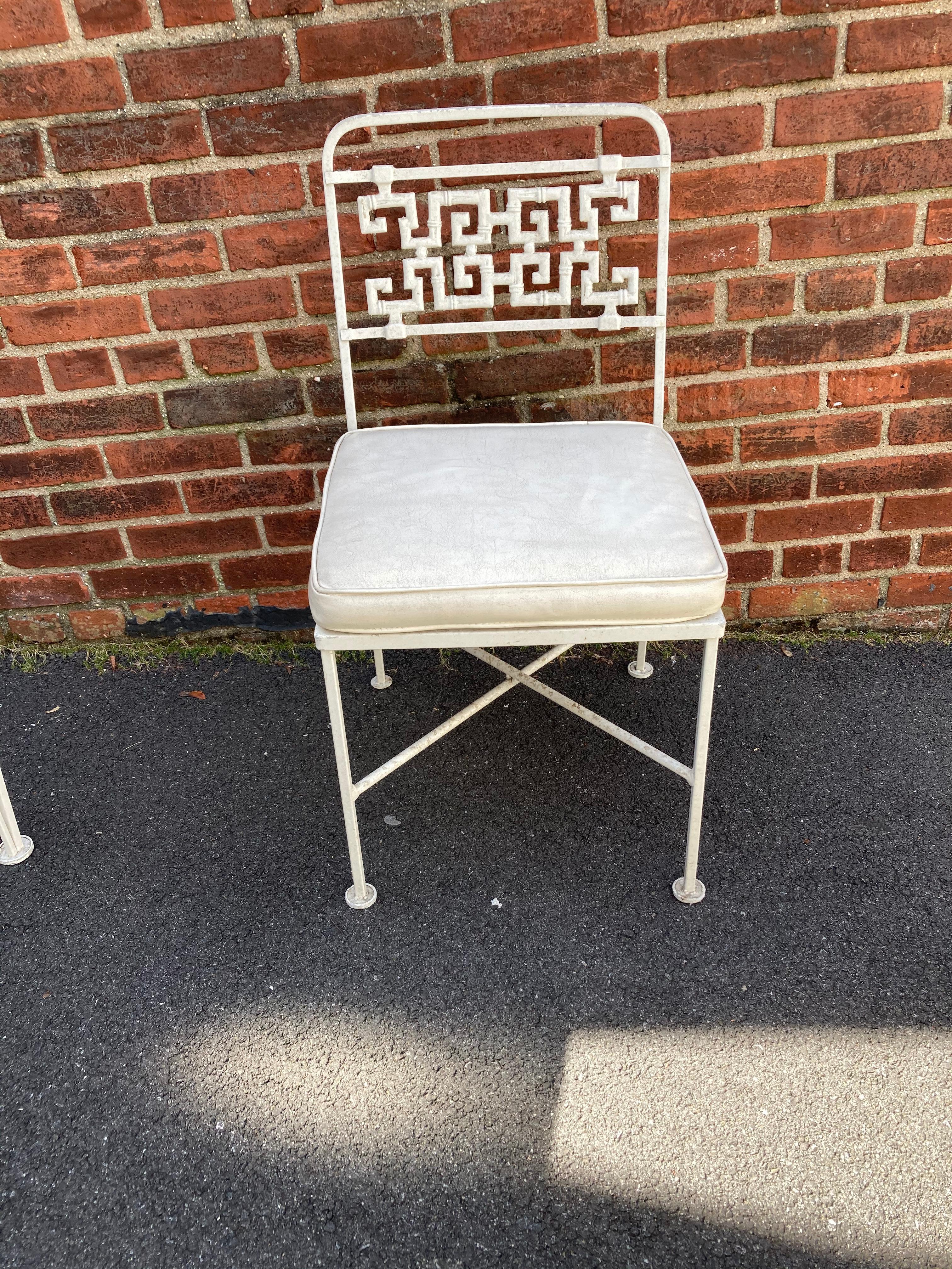 1950s Aluminum Greek Key Patio Set By Molla 5