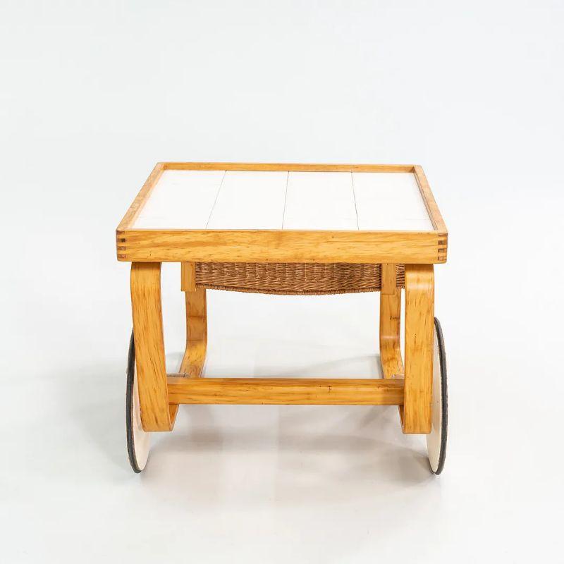 1950s Alvar and Aino Aalto for Artek Tea Cart 900 in Birch and Rattan For Sale 2