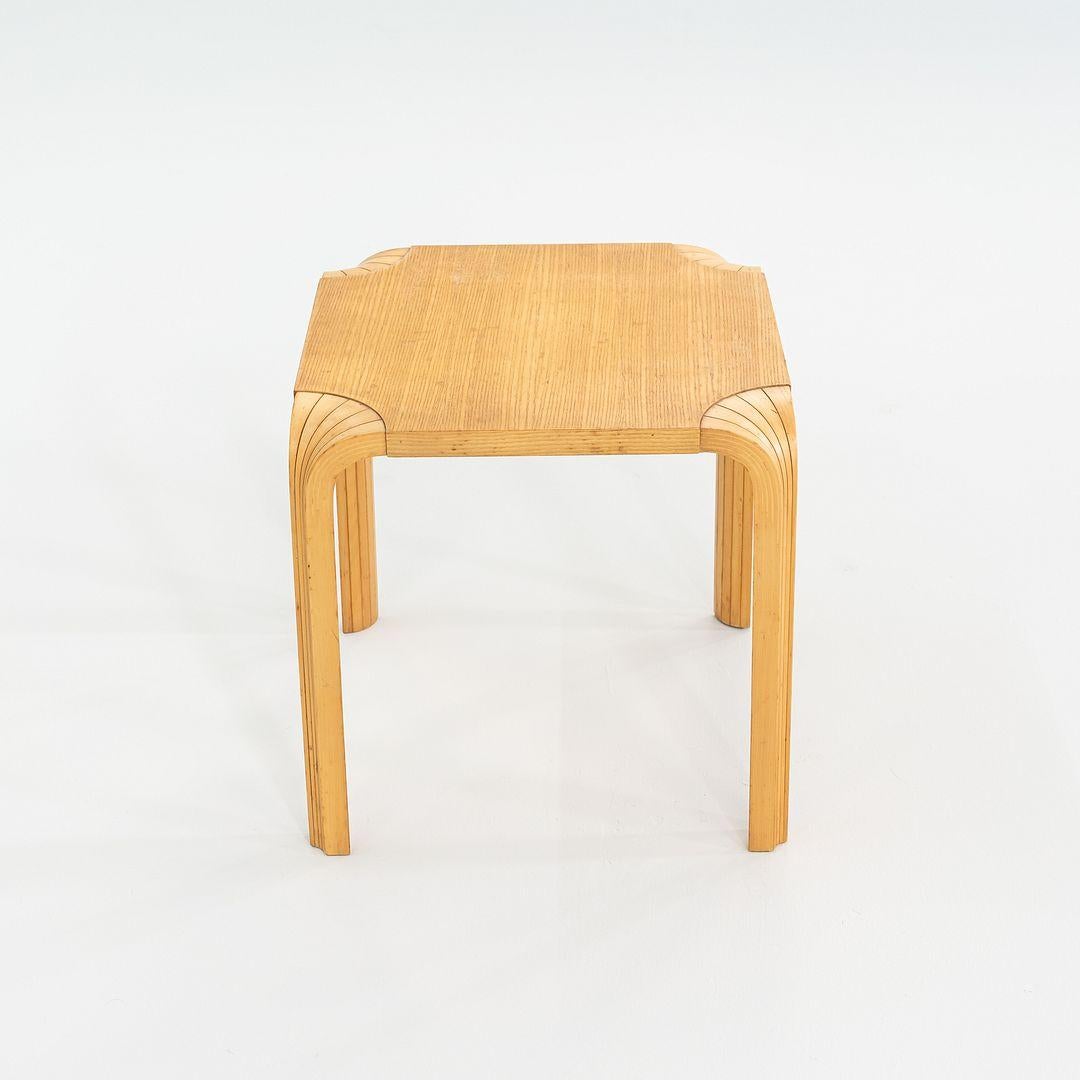 Finnish 1950s Alvar and Aino Aalto X601 Fan Leg Side Table for Artek in Birch For Sale