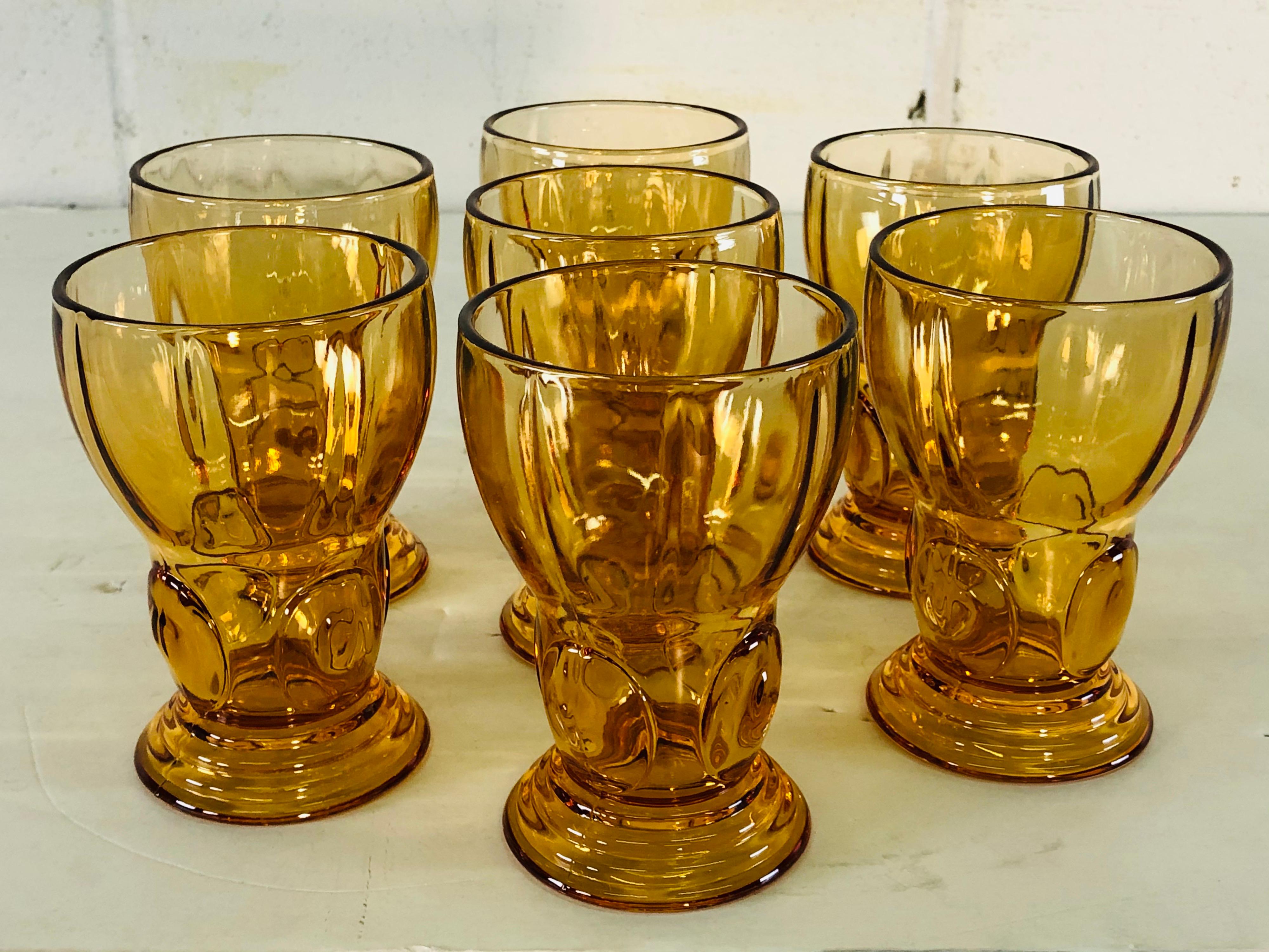 amber glass cups