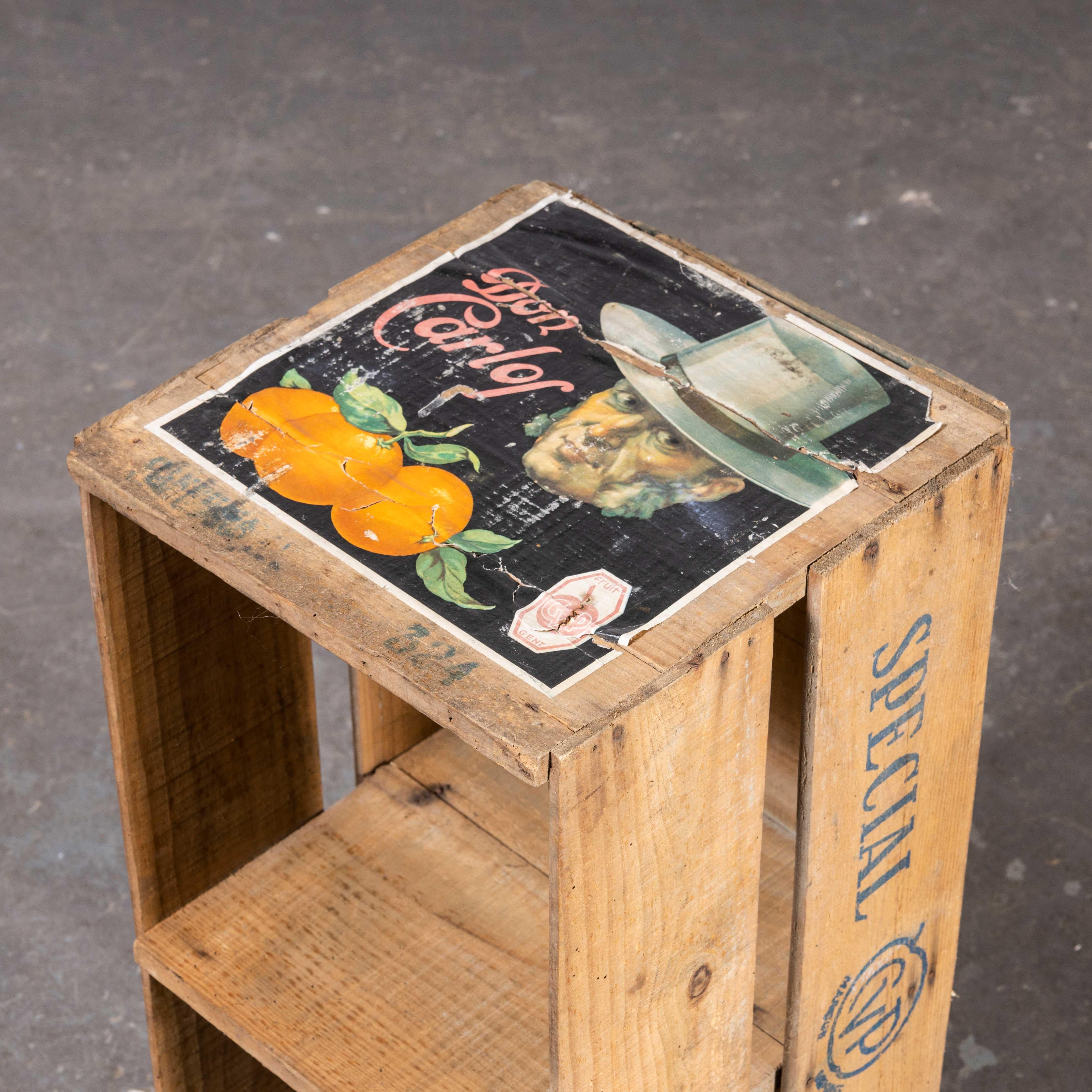 Wood 1950s American Branded Produce Crate