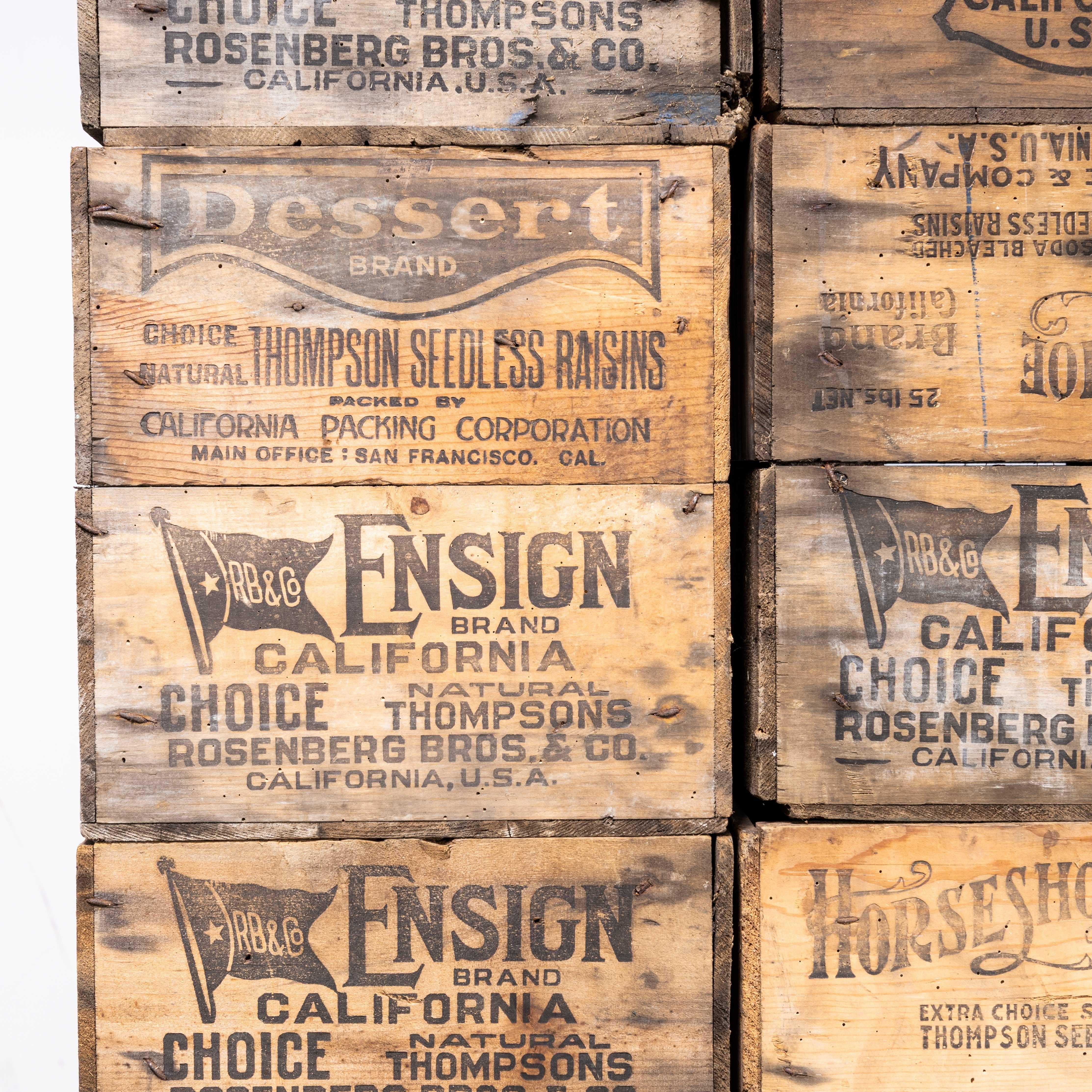 1950s American Branded Produce Crates, Various Quantities Available For Sale 1
