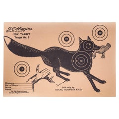 Vintage 1950's American Fox Shooting Target