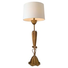 1950’s American Gold Lotus Flower Lamp by the Marbro Company