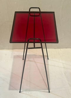 1950"s American MCM Atomic Age Patio Side TV Tray End Table