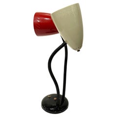 Vintage 1950's American Mid Century Gooseneck Double Head Atomic Age Desk Lamp