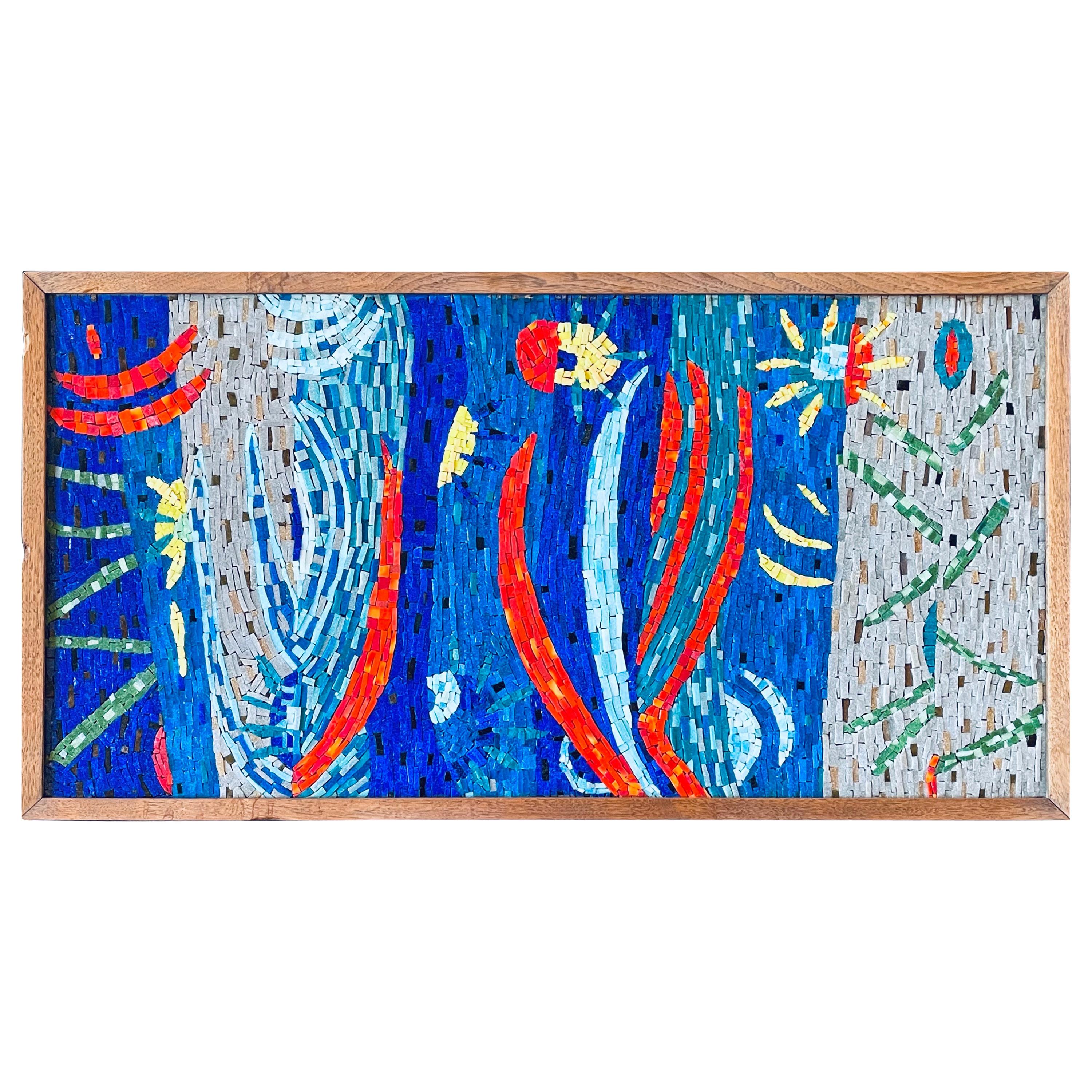 1950s American MidCentury Modern Mosaic Tile Wall Relief by Dorothy