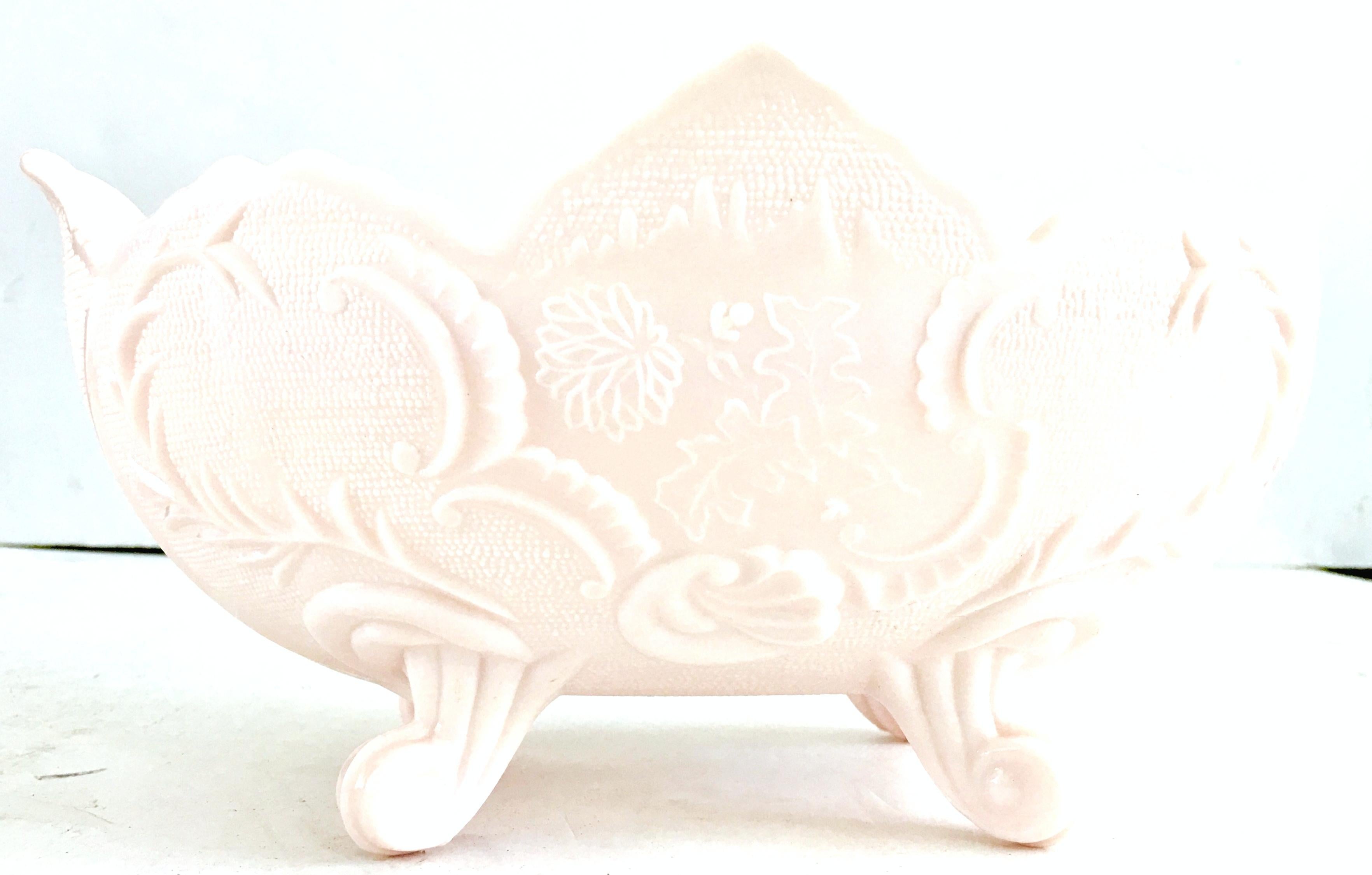 white milk glass candy dish with lid