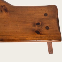 Panca per ciabattini in pino massiccio americano degli anni '50