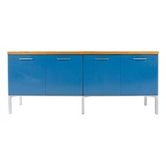 Used 1950s American Steel and Walnut Credenza by General Fireproofing