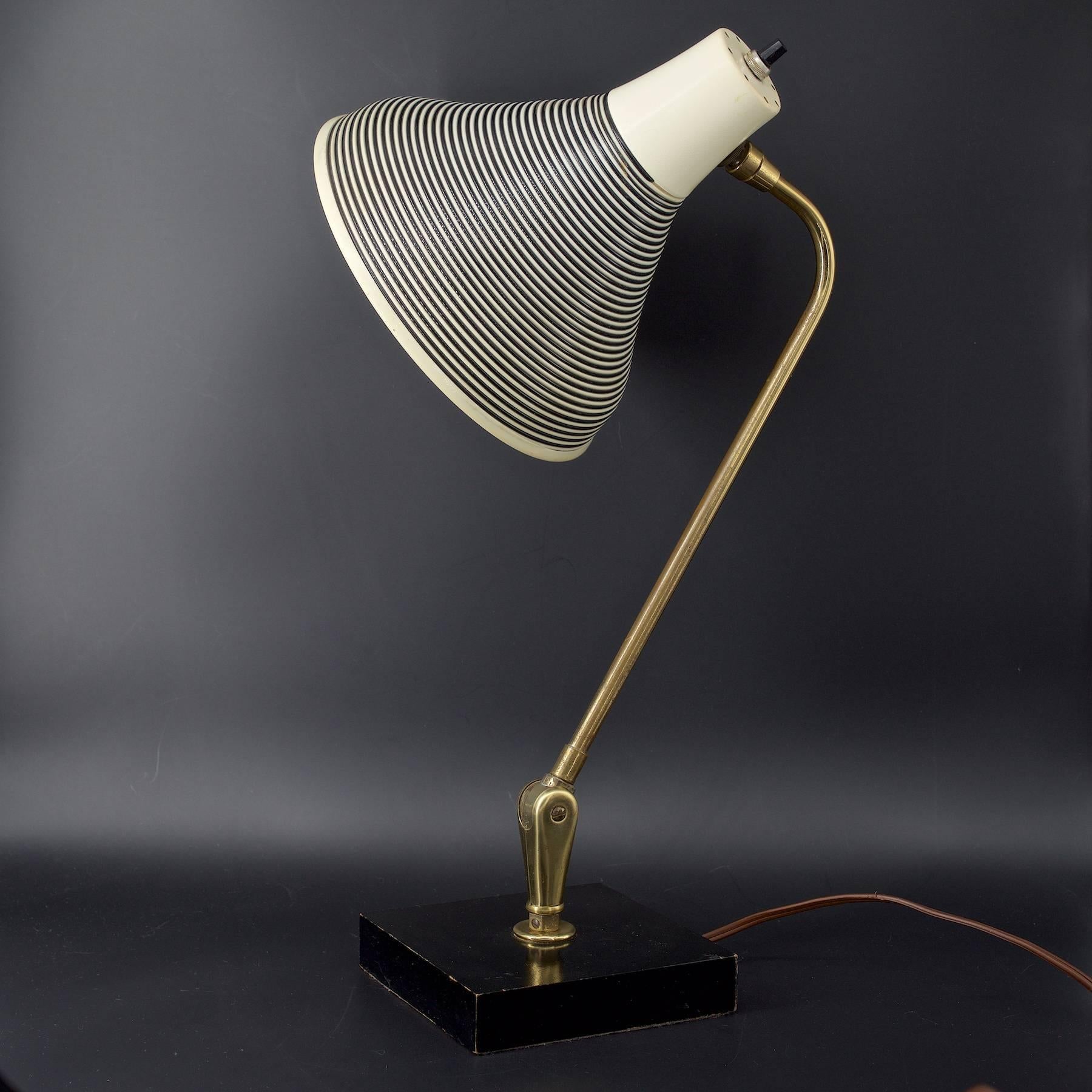 Hand-Woven 1950s American Studio Design Heifetz Rotoflex Desk Lamp Task Work
