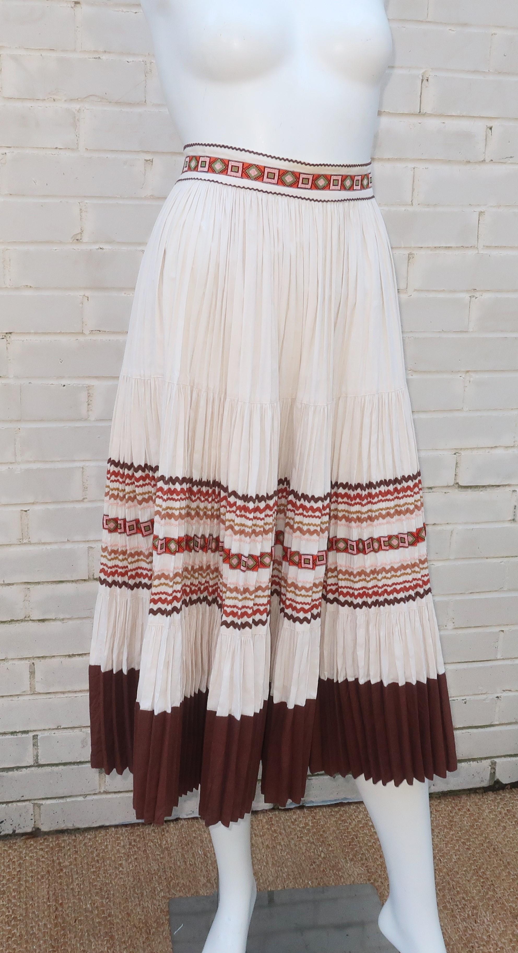 1950er Amerikanisches Western Wear zweiteiliges Patio-Kleid 3