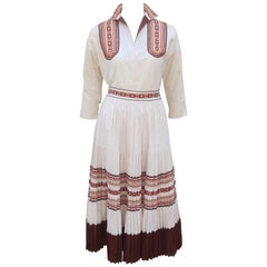 Vintage 1950's American Western Wear Two Piece Patio Dress