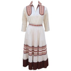 Vintage 1950's American Western Wear Two Piece Patio Dress