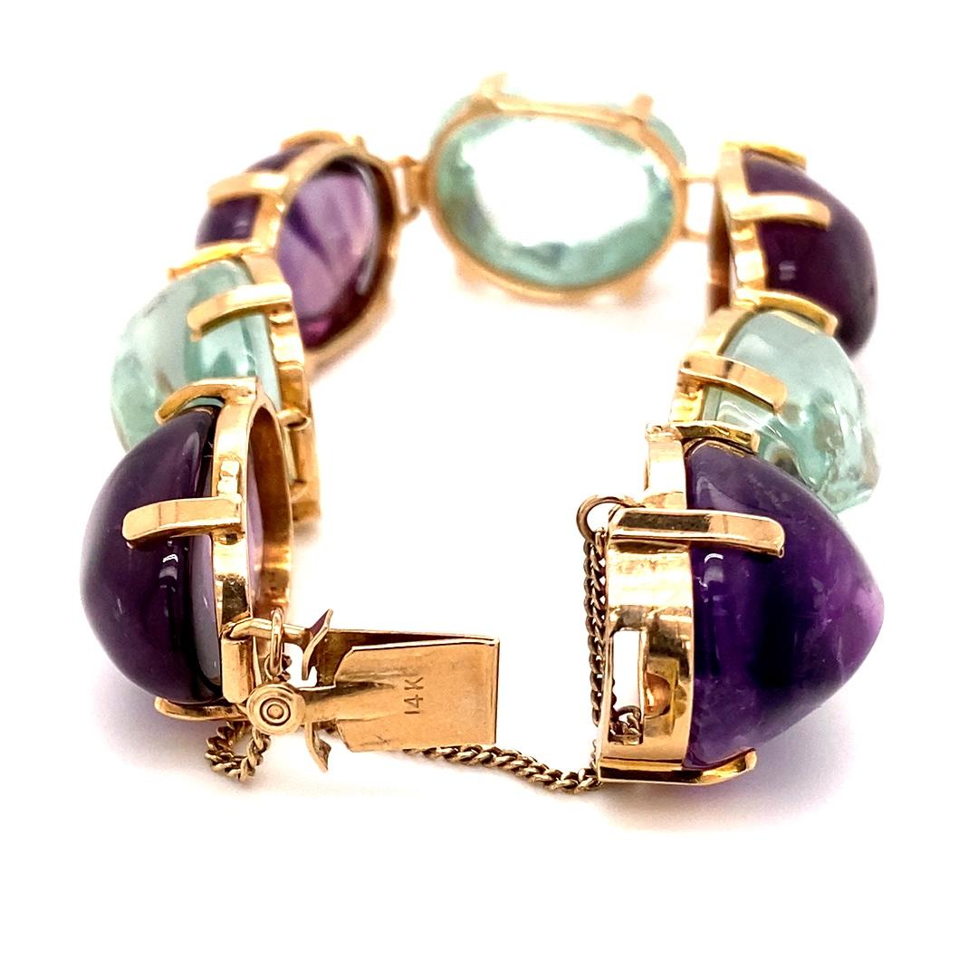 amethyst and aquamarine bracelet