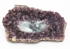 Amethyst Geode Stone Hand Carved Bowl or Ashtray, 1950s