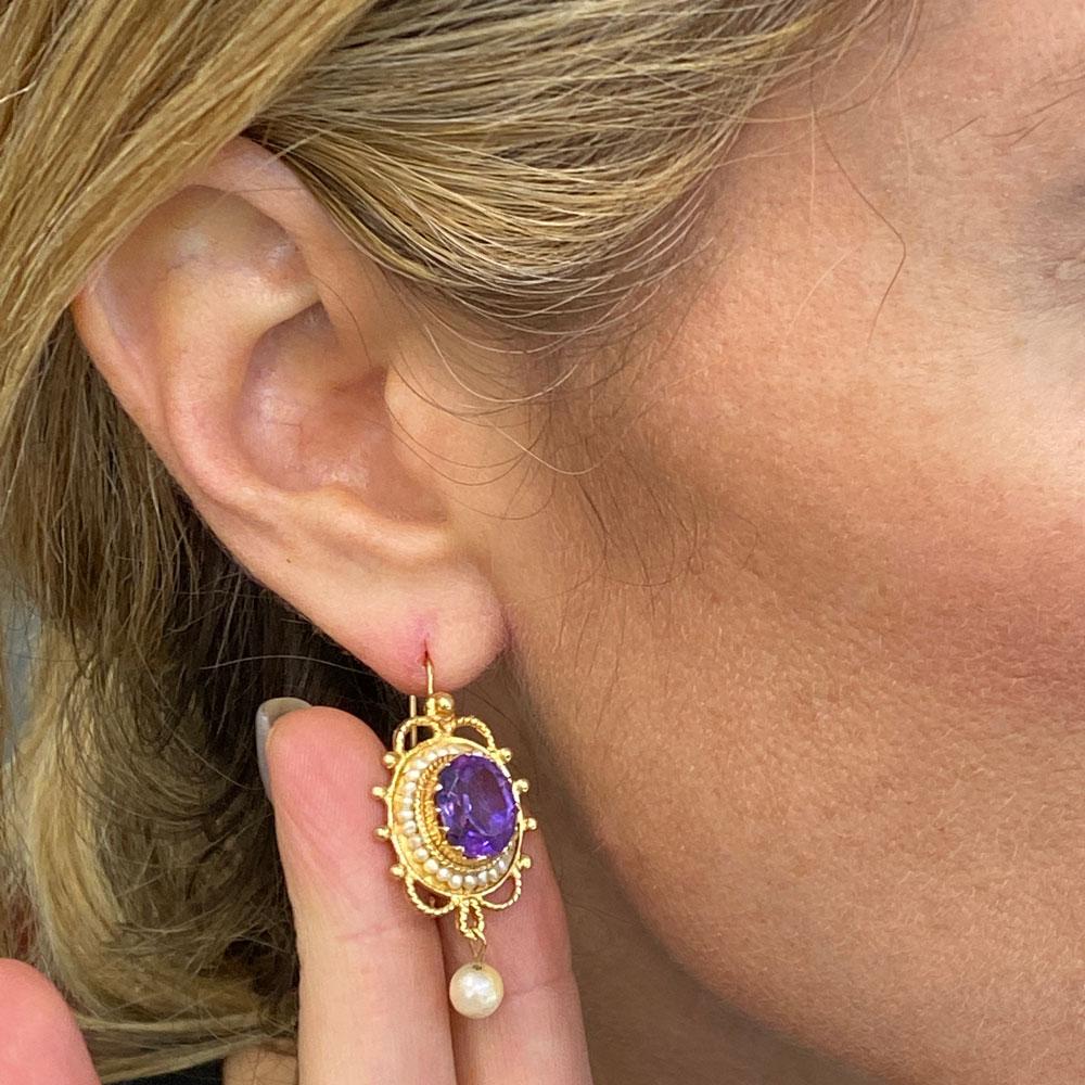 seed pearl earrings antique