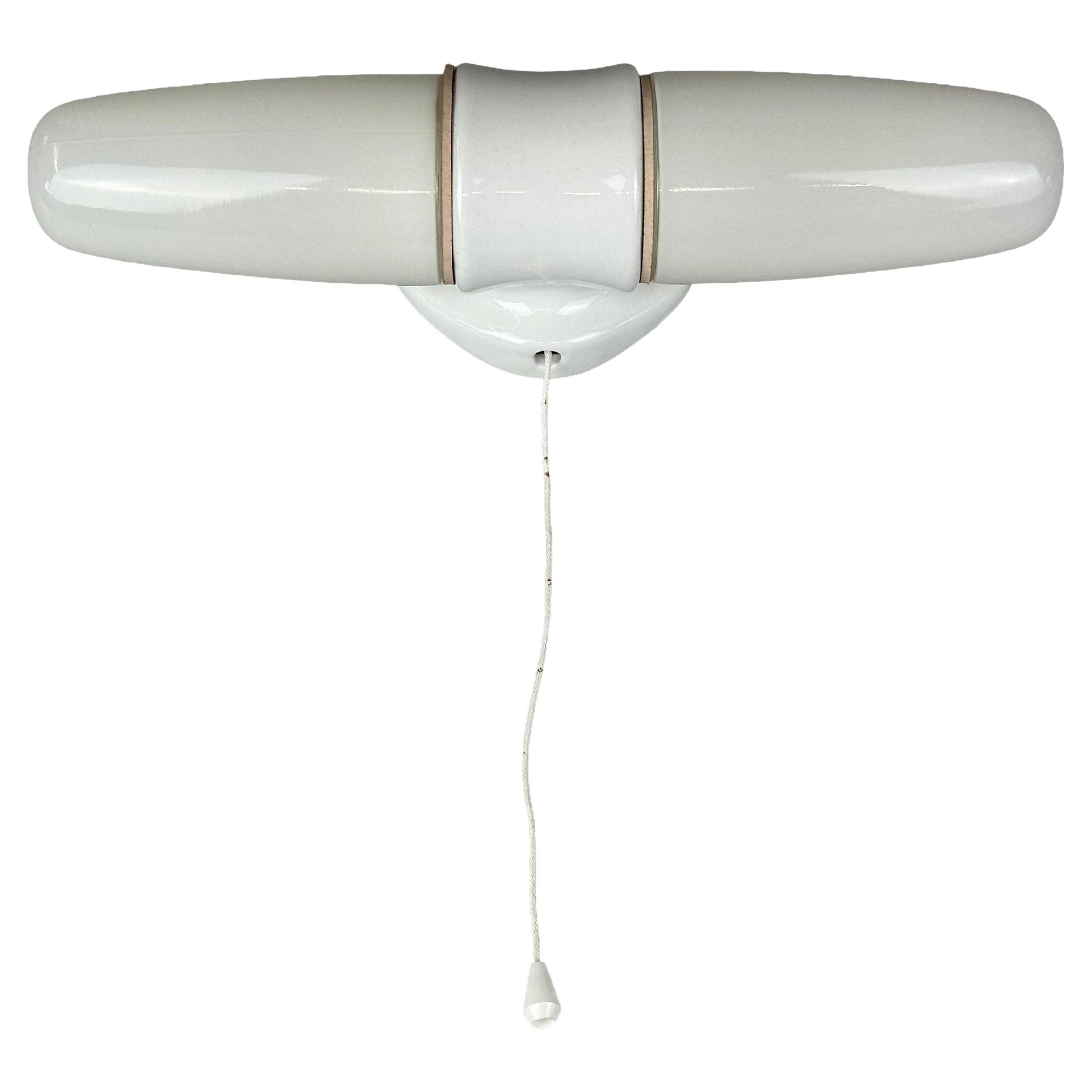 1950s and 1960s Ceramic Wall Lamp by Wilhelm Wagenfeld for Lindner