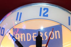 1950s Anderson Erickson Dairy Advertising Double Bubble Clock