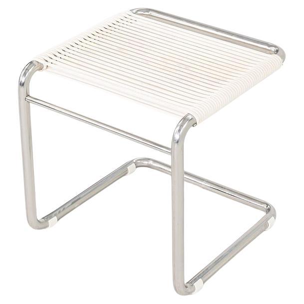 1950s Andre Dupre for Knoll Bauhaus Tubular Steel and Cord Cantilever Stool