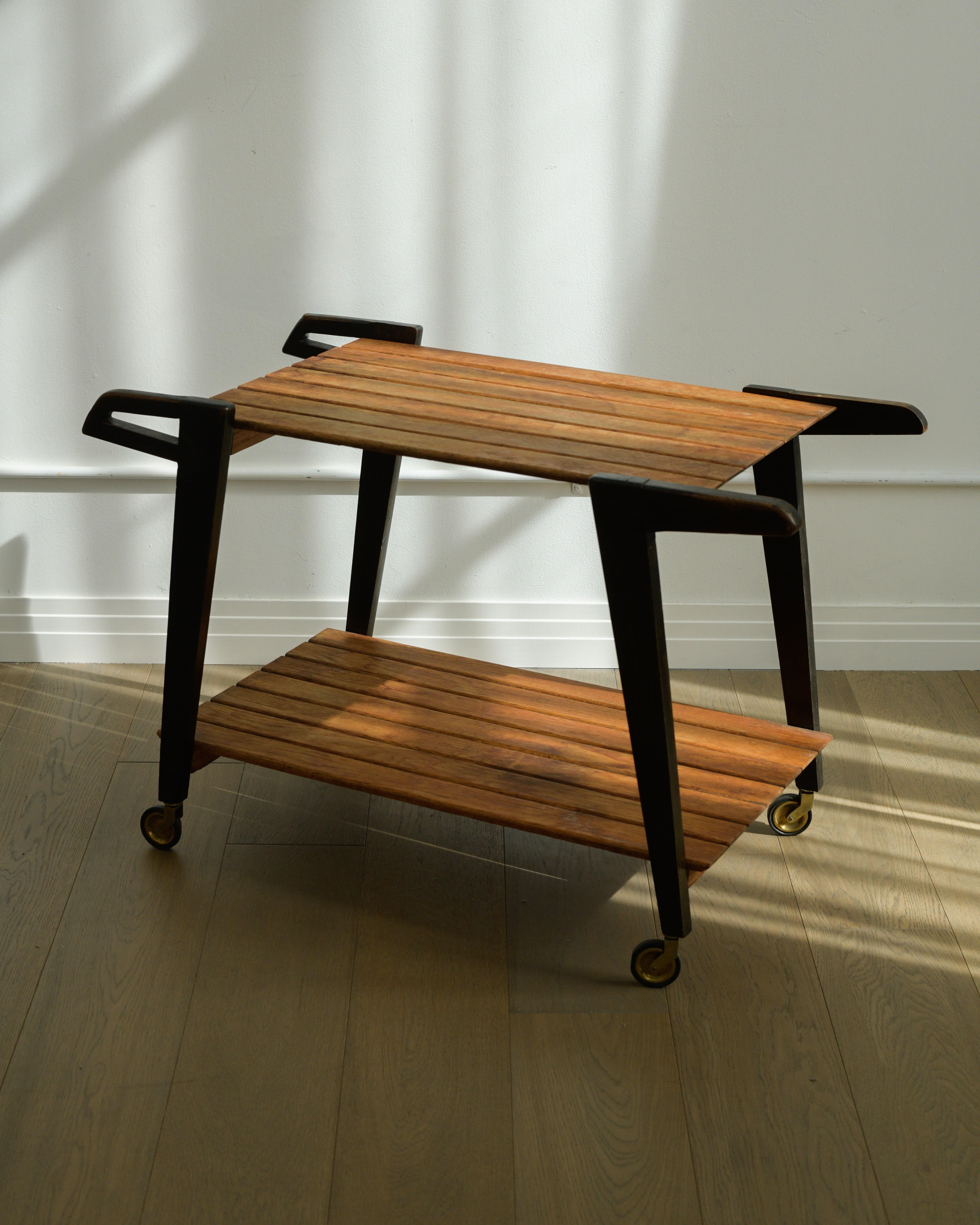 1950s Andre Paccard Serving cart Produced by Atelier Andre Paccard, France. For Sale 2