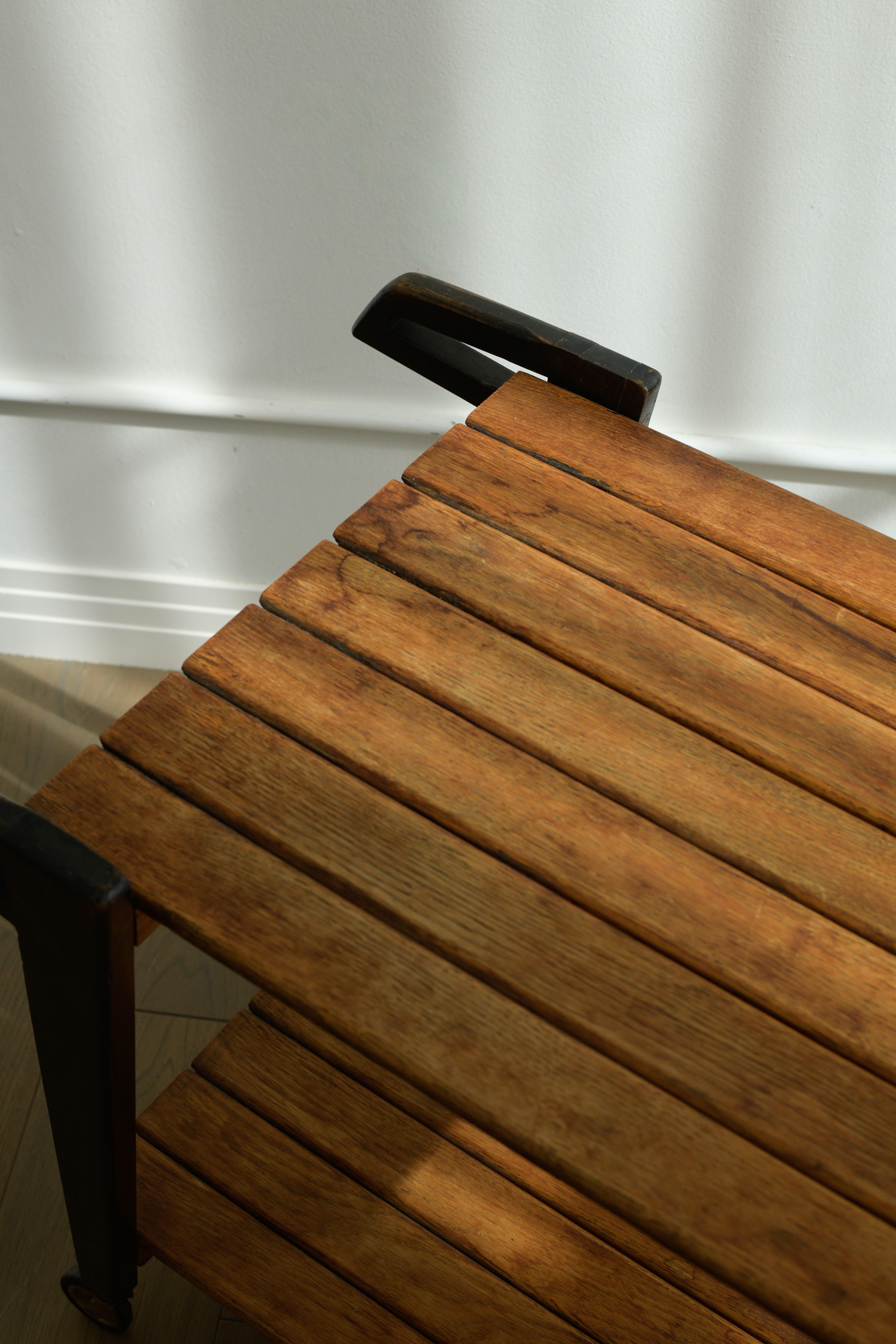 Mid-20th Century 1950s Andre Paccard Serving cart Produced by Atelier Andre Paccard, France. For Sale