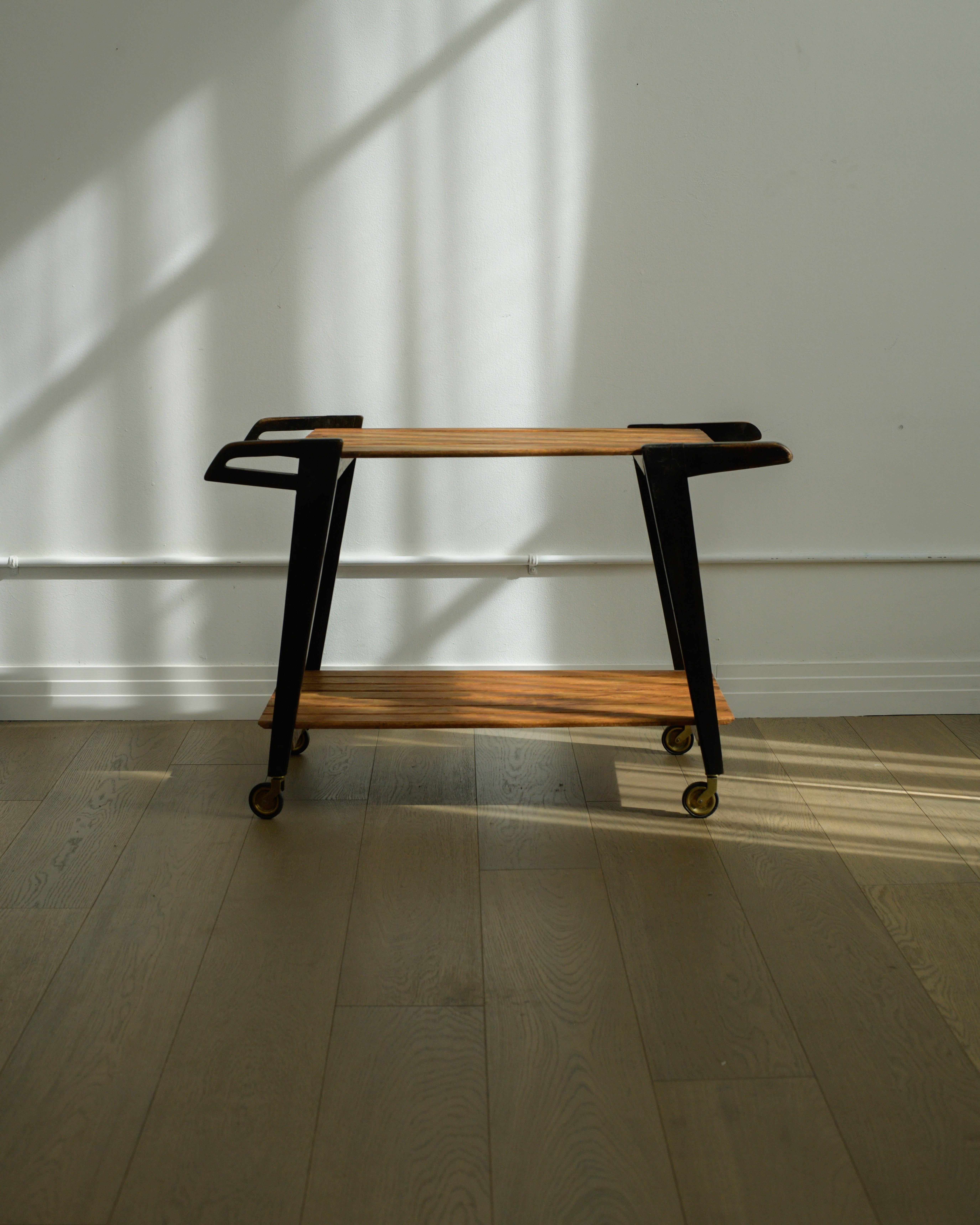 1950s Andre Paccard Serving cart Produced by Atelier Andre Paccard, France. For Sale 1