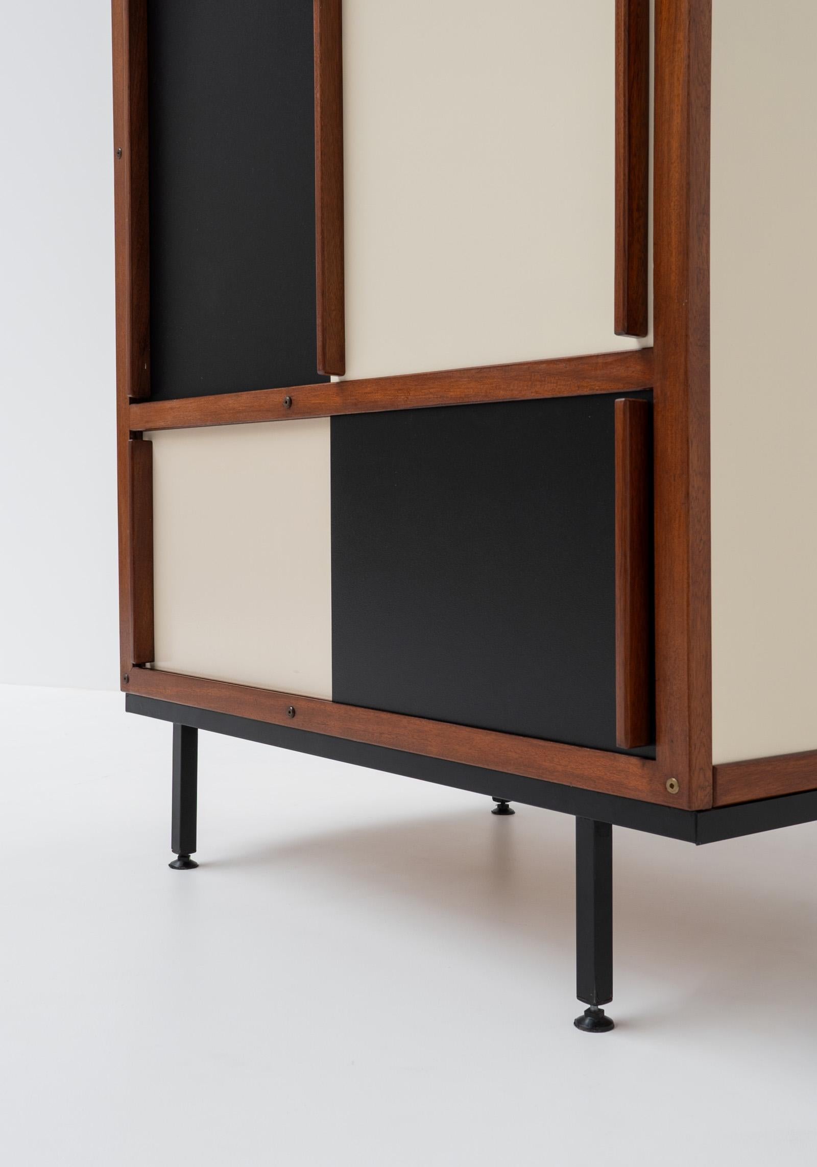 Wood 1950s André Sornay Cabinet, France