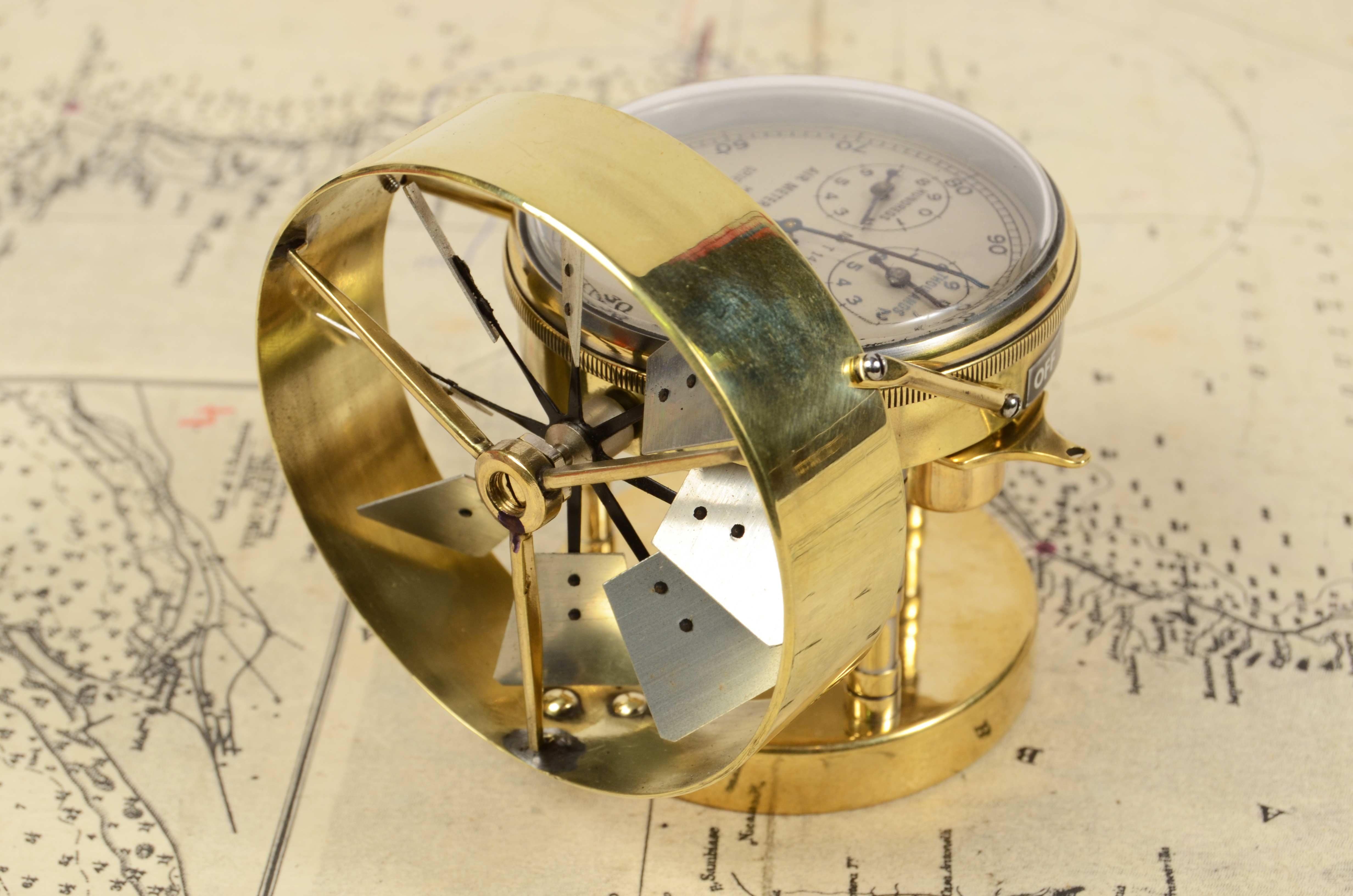 1950s Anemometer Antique Scientific Measuring Instrument Signed Griffin