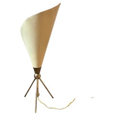 1950s Angelo Lelii for Arredoluce Mid-Century Modern Brass Calla Table Lamp
